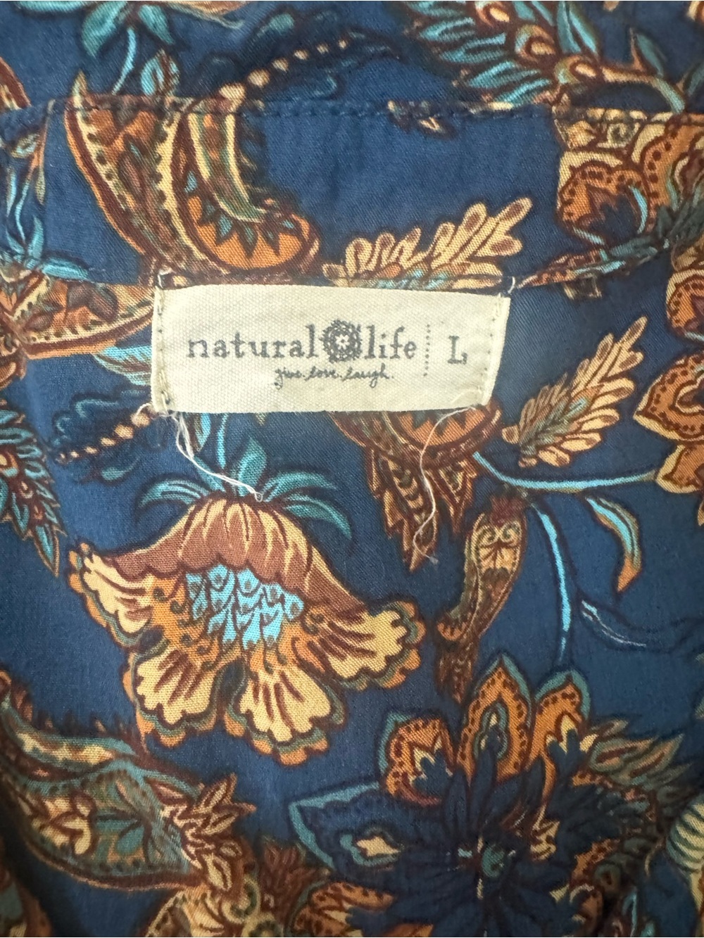 Natural Life Ansley Floral Paisley Button Down Dress - Picture 6 of 7